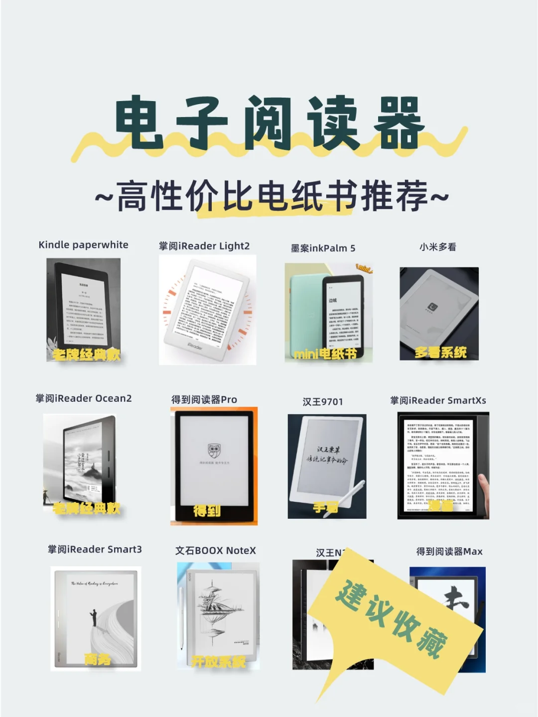 不会选电纸书电子阅读器❓这篇各价位都有❗