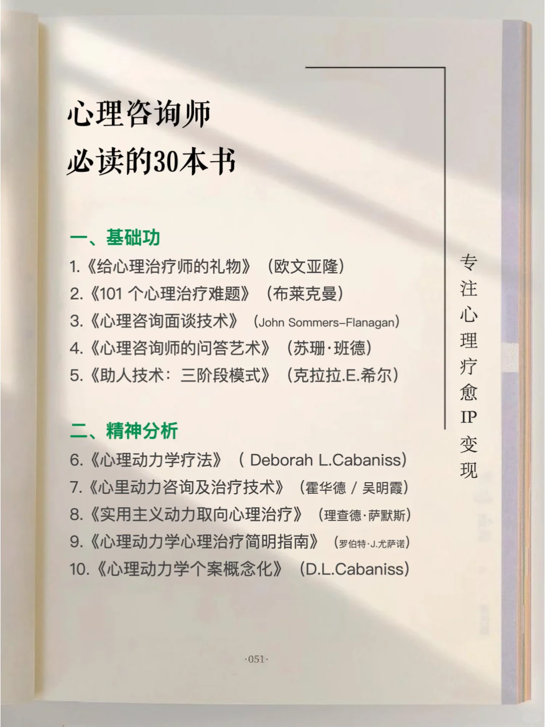 心理咨询师必看的30本书，建议收藏！
