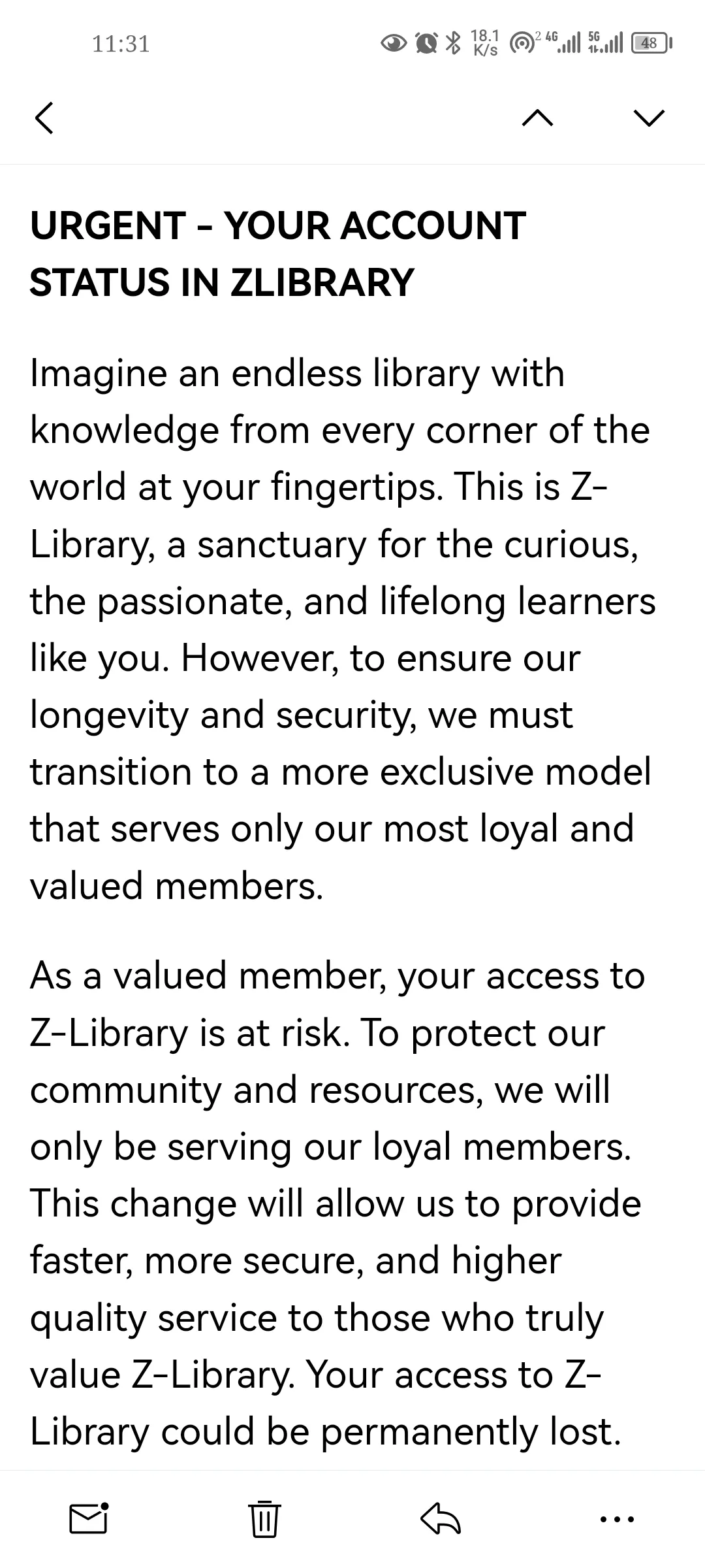 zlibrary要我付钱给他