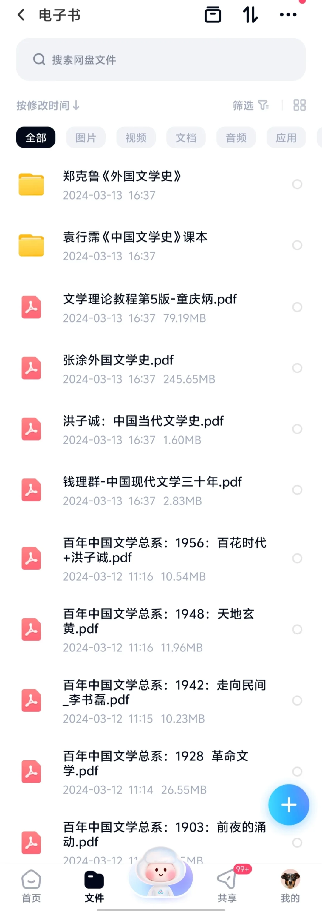 各类文学类电子书PDF资源