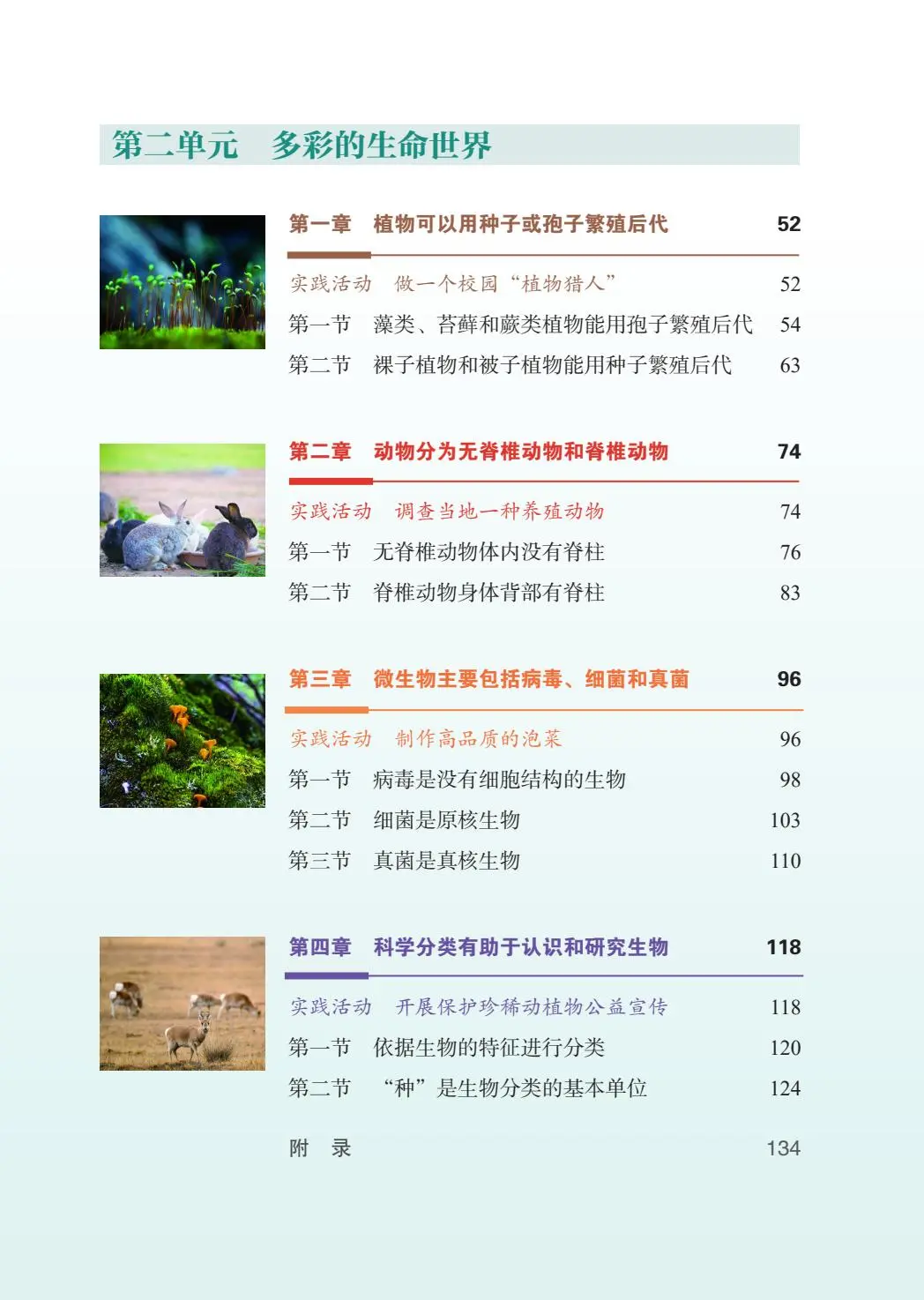 2024新鲁教版初中生物学PDF电子书七上