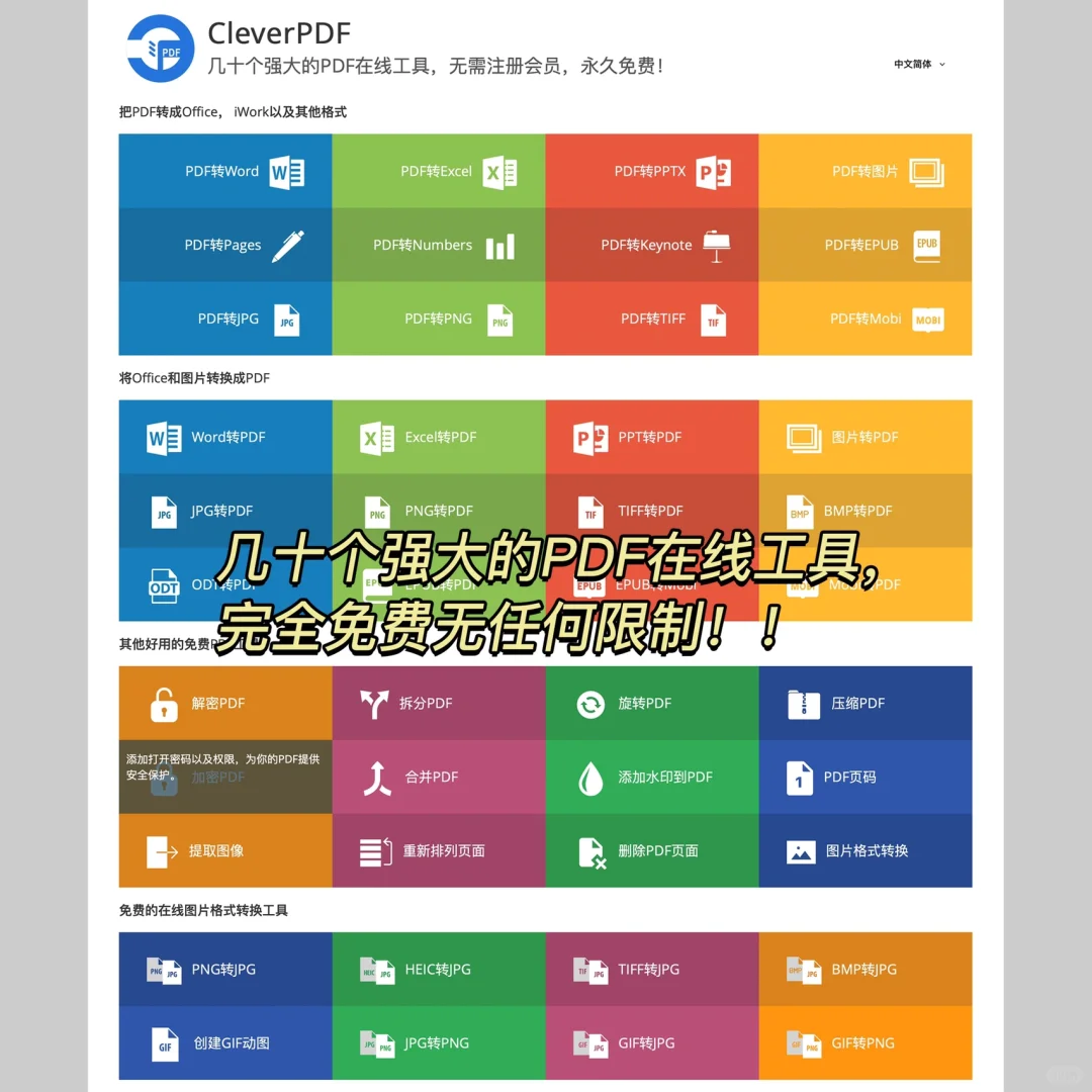 堪称业界良心！绝对值得你收藏的PDF工具！