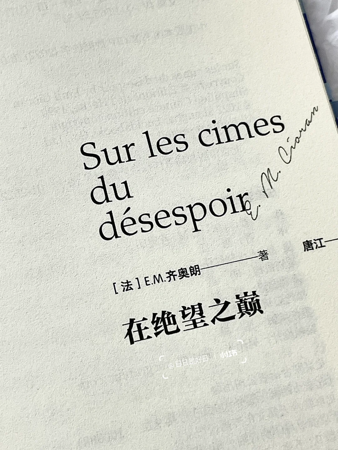 “生命只是一场长久、漫长的痛苦。”