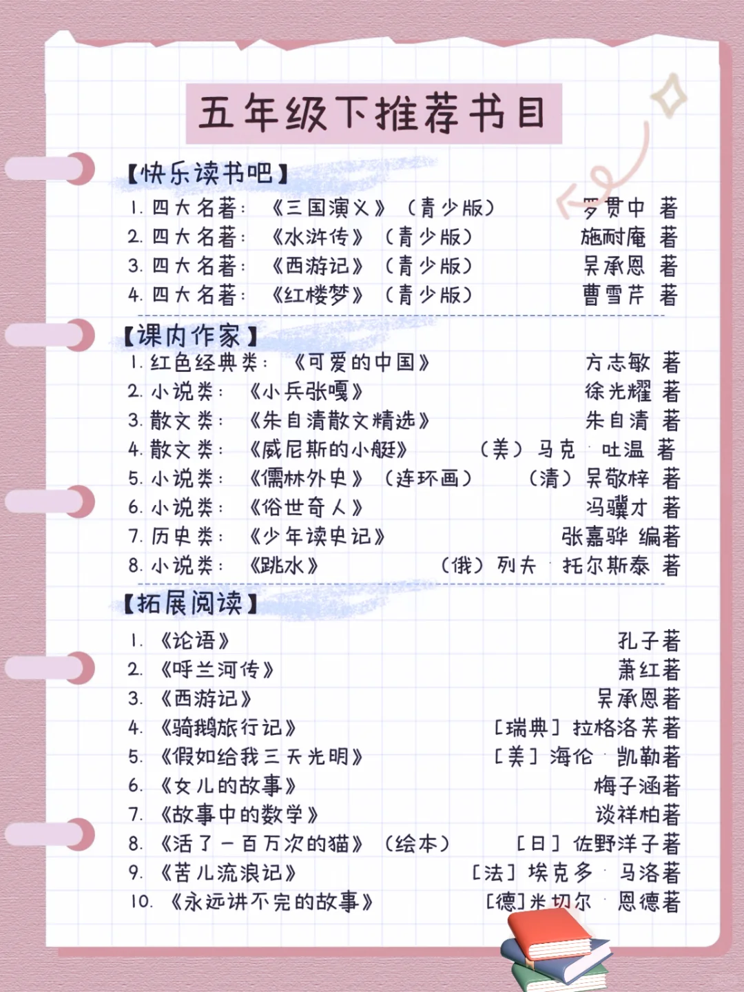 4—6年级 | 📖教育部推荐书单|小学生书单