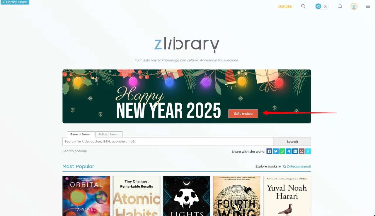 Z-library 薅一个月的高级会员