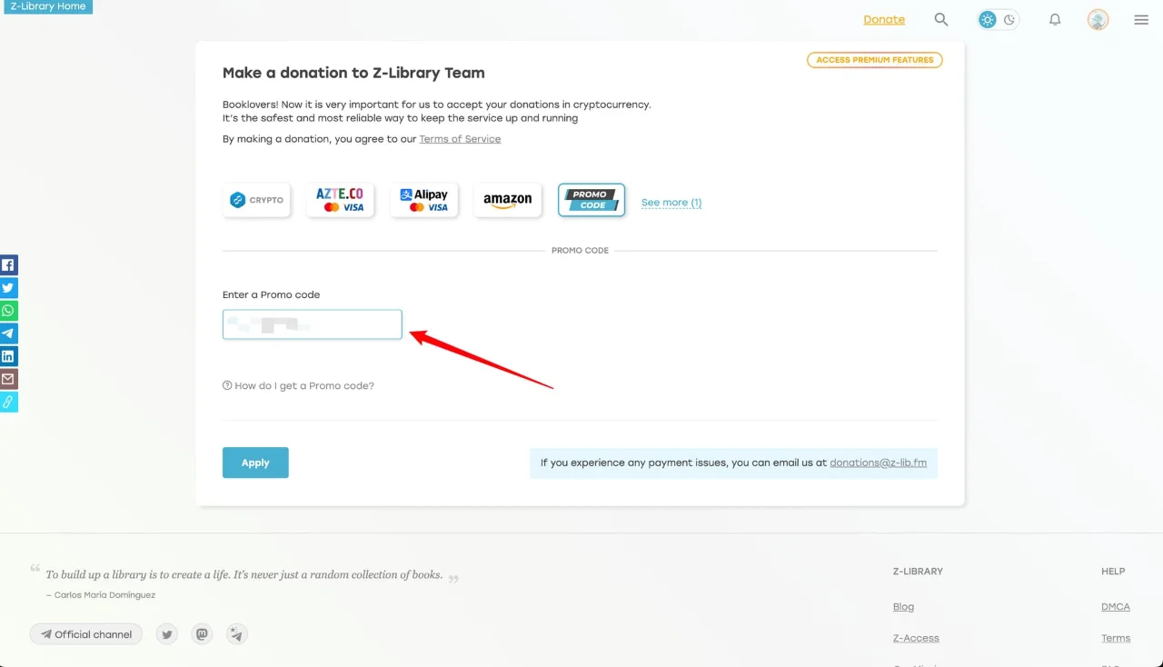 Z-library 薅一个月的高级会员