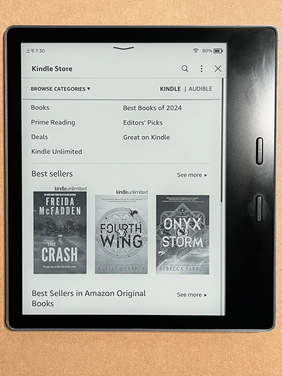 700¥出闲置kindle oasis2电纸书