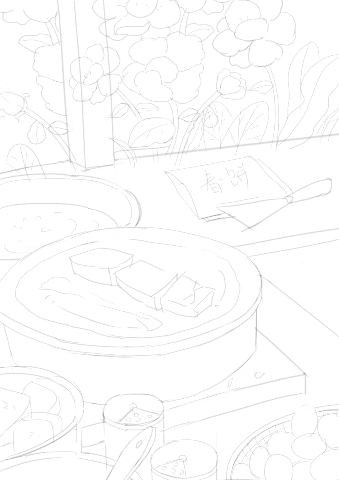 插画-嵊州小吃（春饼）