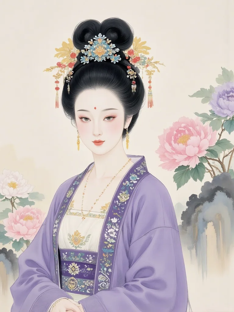 超级丝滑的一组贵妃工笔画（有咒语和方法）
