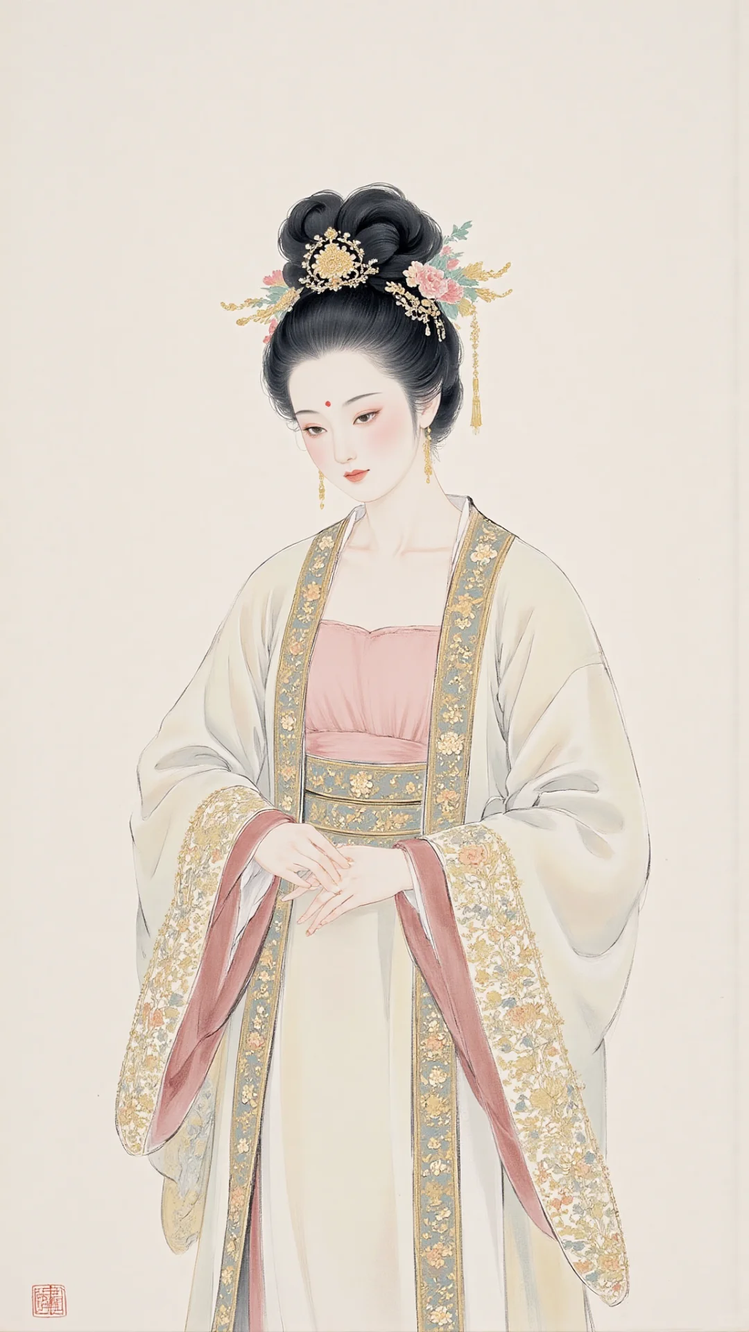 超级丝滑的一组贵妃工笔画（有咒语和方法）