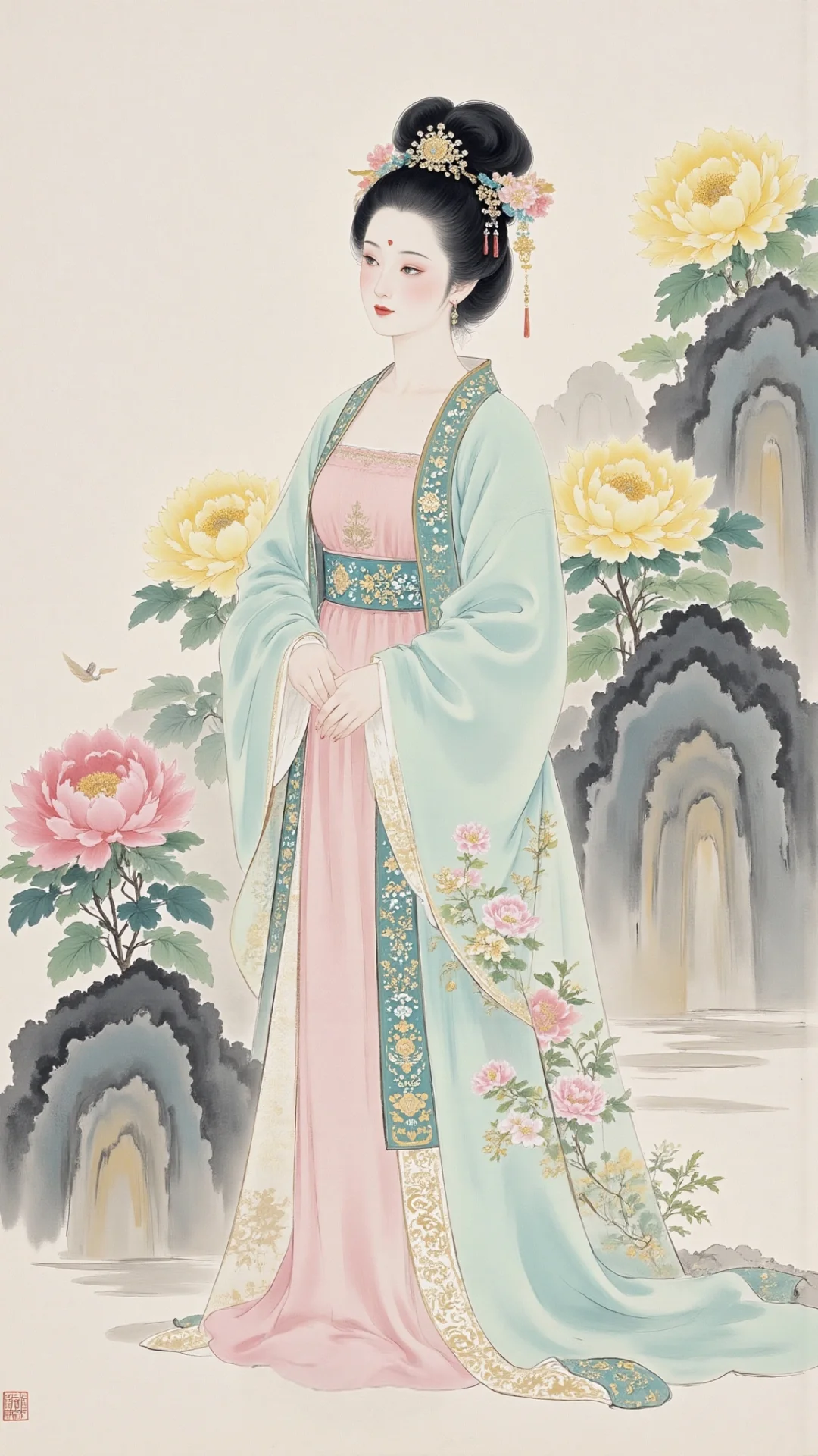 超级丝滑的一组贵妃工笔画（有咒语和方法）