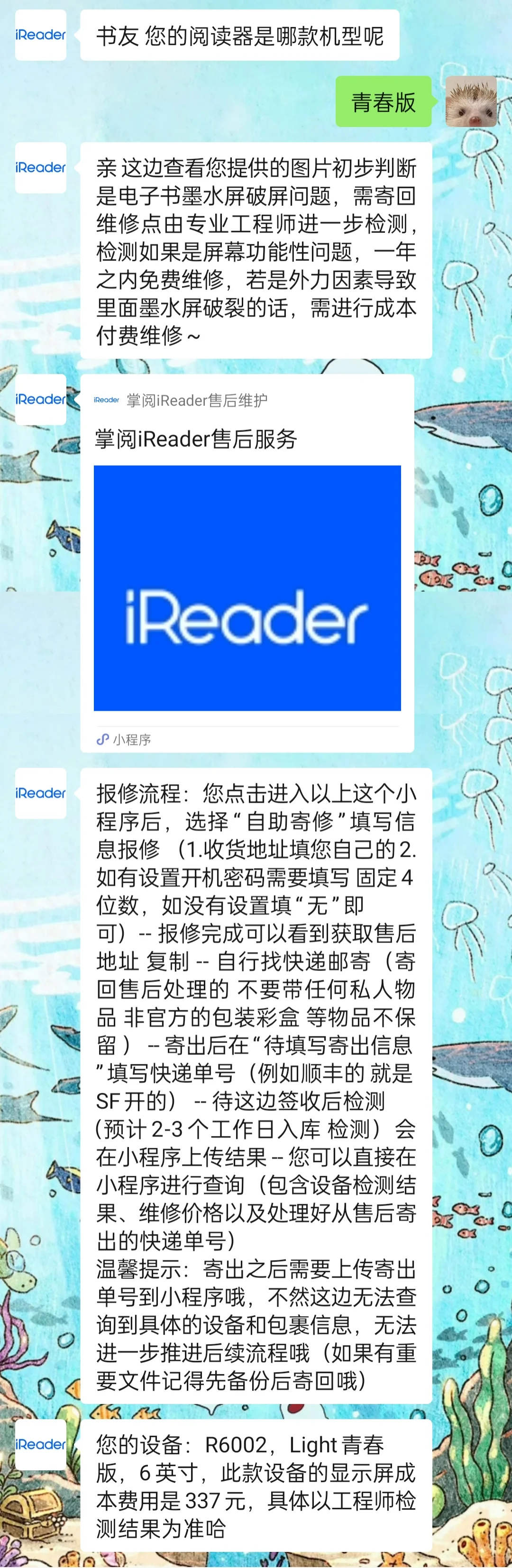 出掌阅R6002，Light青春版（开不了机⚠️）