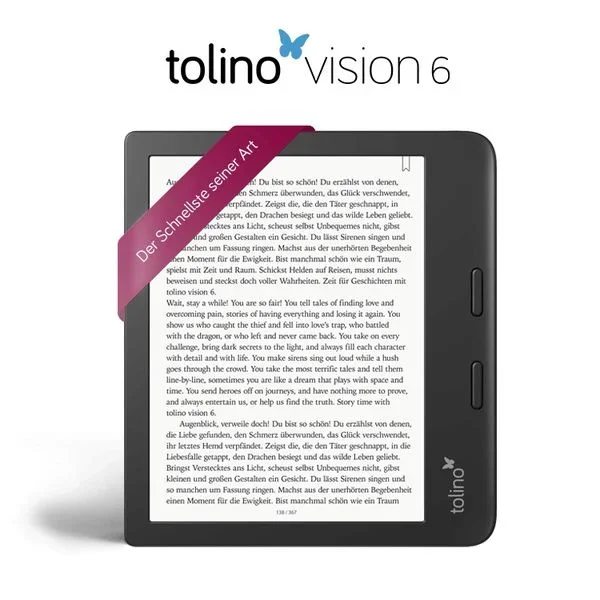 收一台阅读器，tolino vision6或者shine4