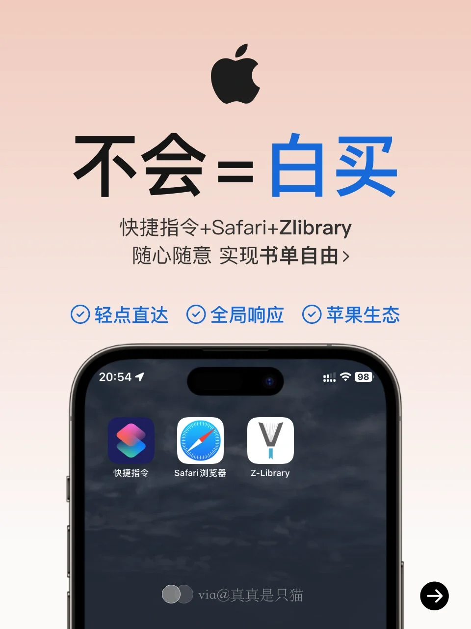 Zlibrary➕快捷指令➕Safari🟰书单自由