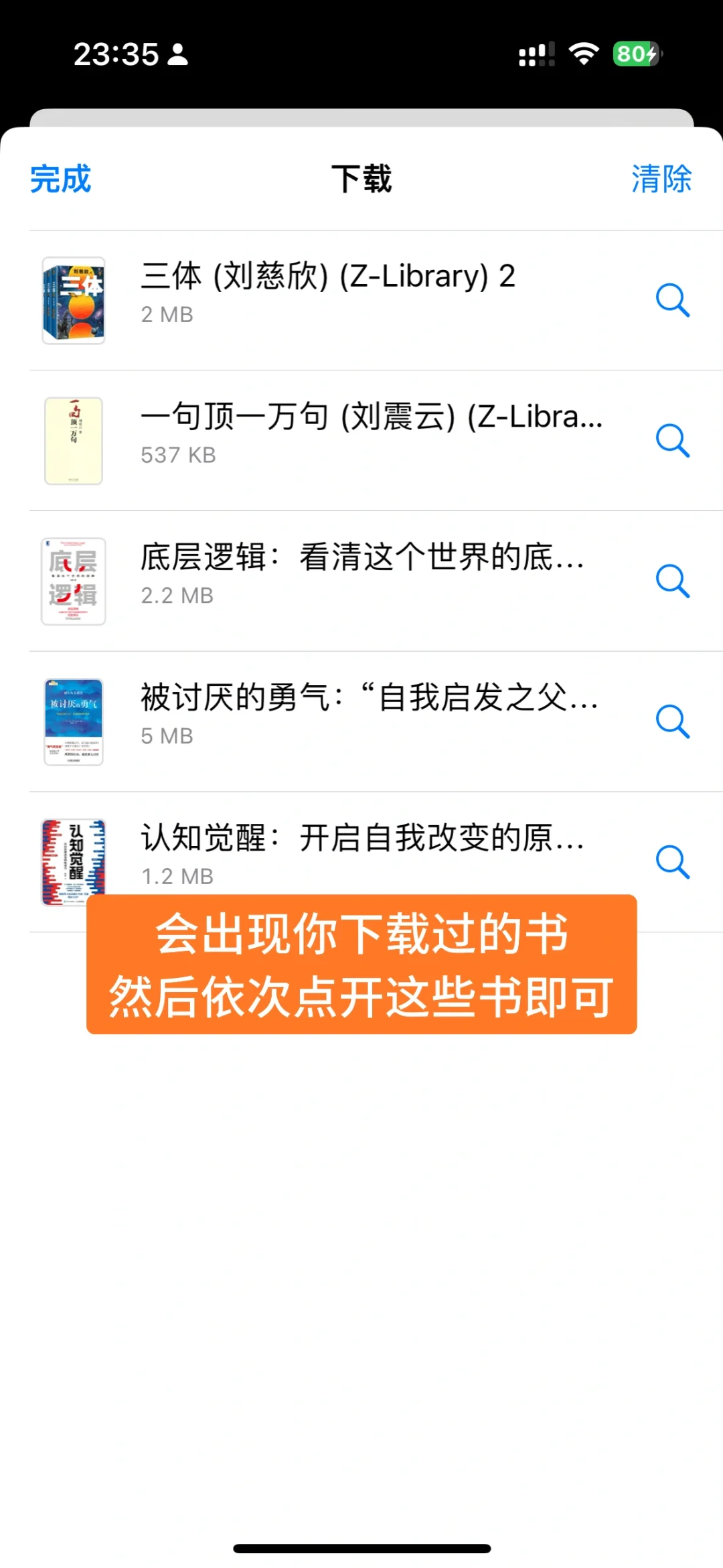 如何打开Z-library里面已经下载的书
