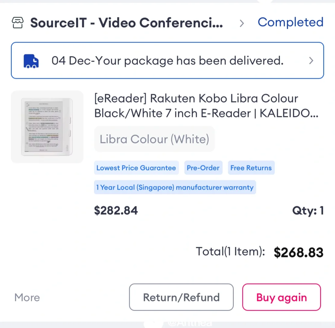 🇸🇬| Kobo color真的很爱！