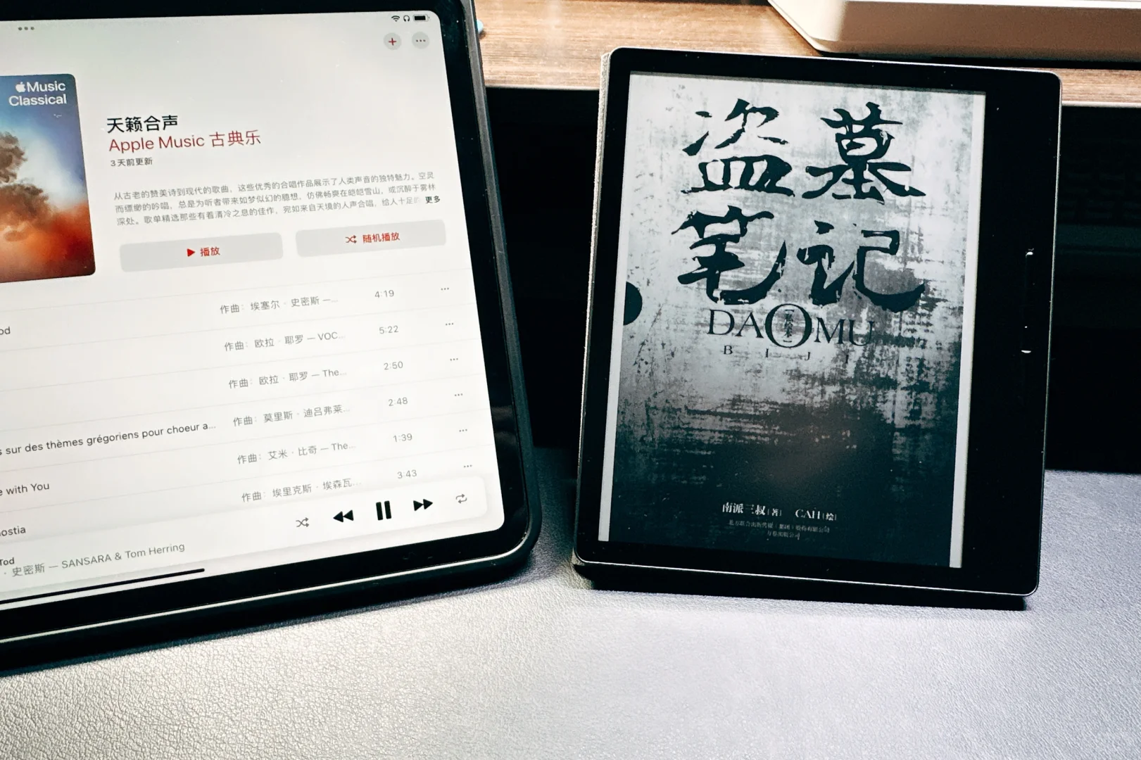 用墨水屏看盗墓笔记