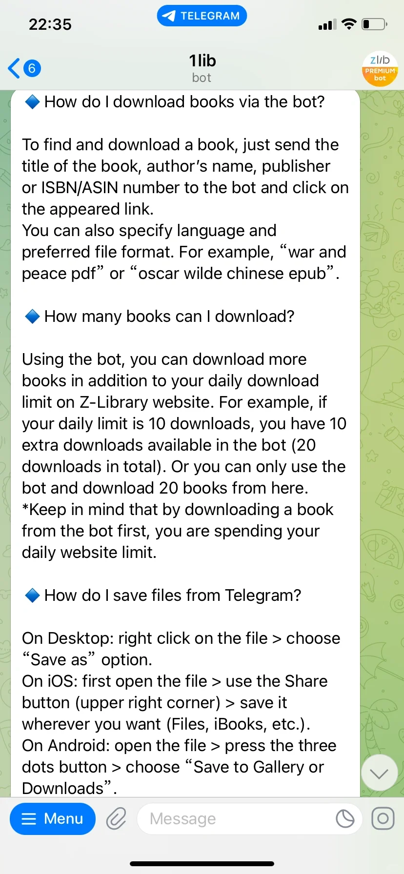 Kindle超方便的zlib电报传书大法😎