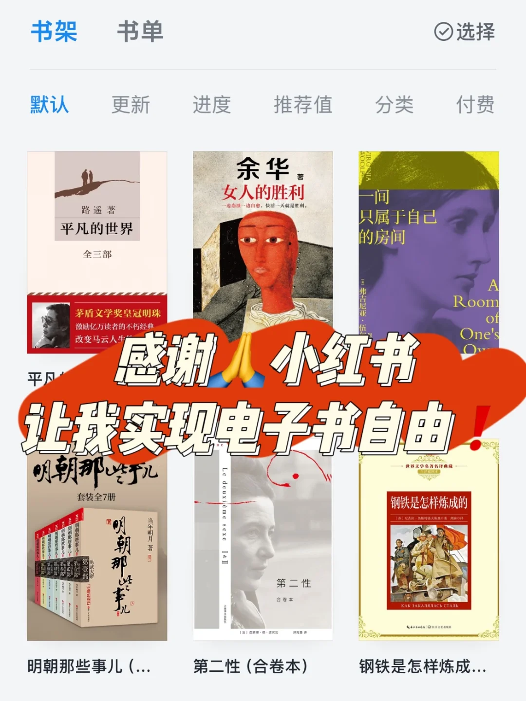 感谢小红书让我实现电子书自由‼️再也不花钱