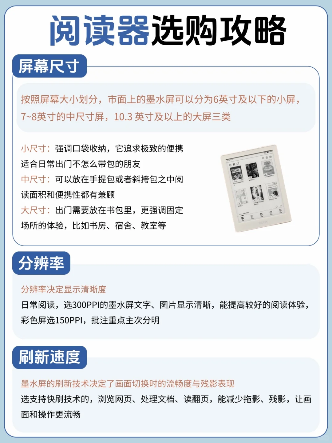阅读器选购攻略，手把手教你选！