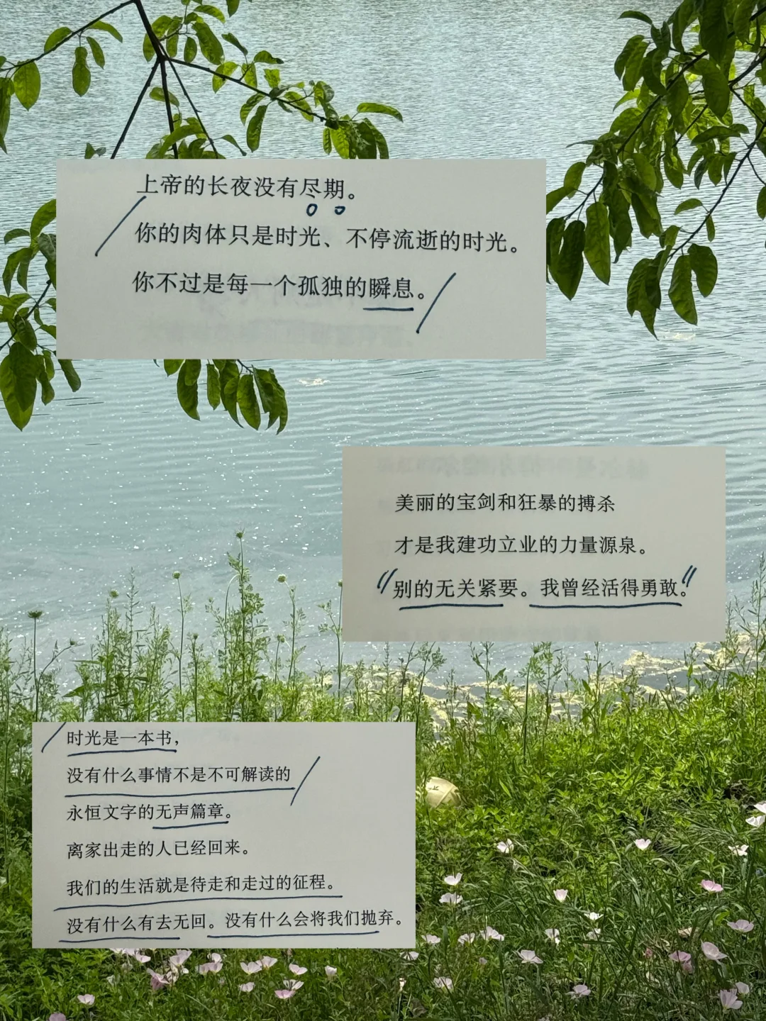 “独自坐着多好，只有咖啡、文字和我自己。”