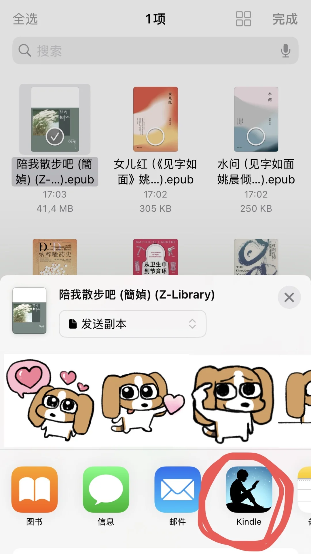 Kindle最简单的传书方法（iPhone）