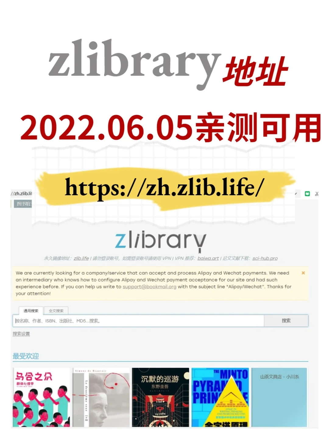 zlibrary新地址❗️刚试过可以用❗️