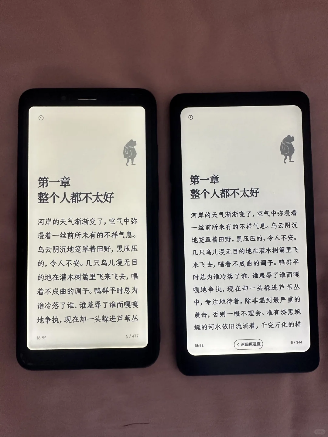 墨水屏阅读器效果对比：掌阅Tango和掌阅F1