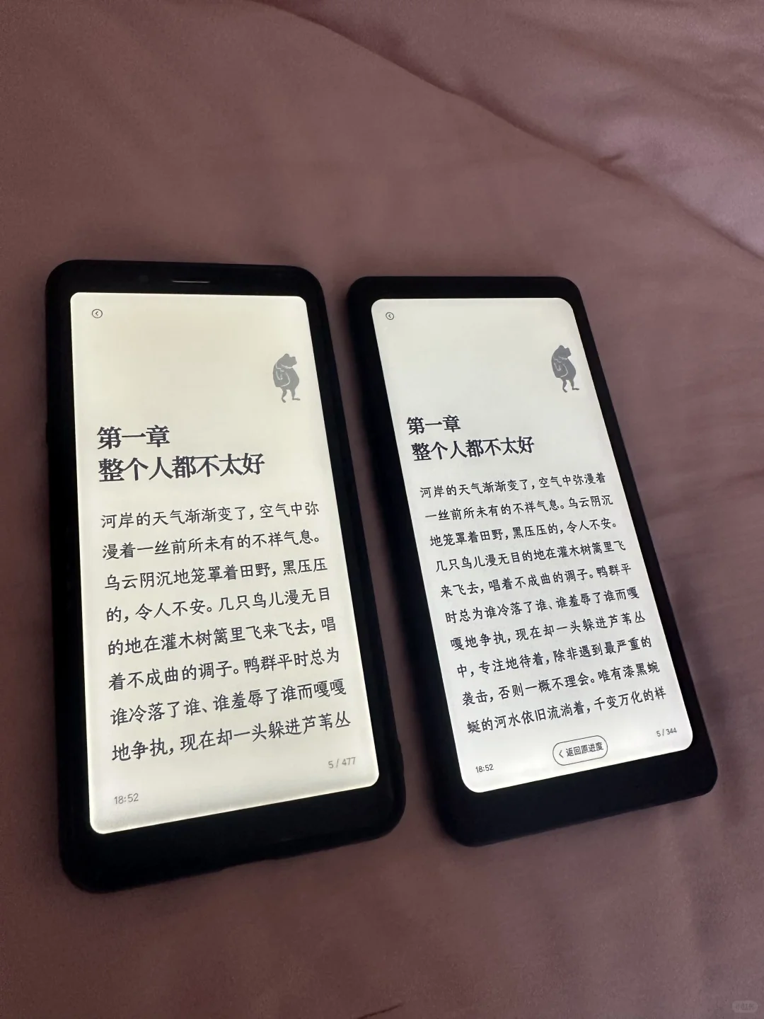 墨水屏阅读器效果对比：掌阅Tango和掌阅F1