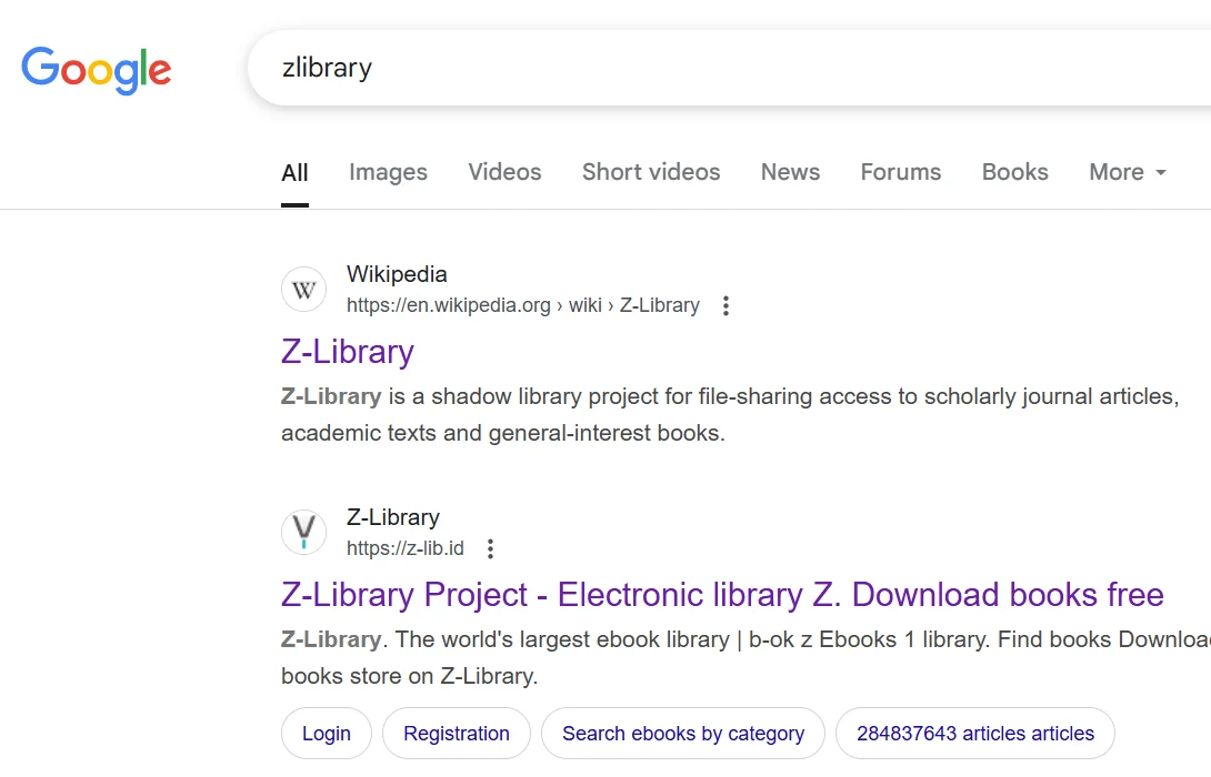 小心zlibrary的诈骗网站