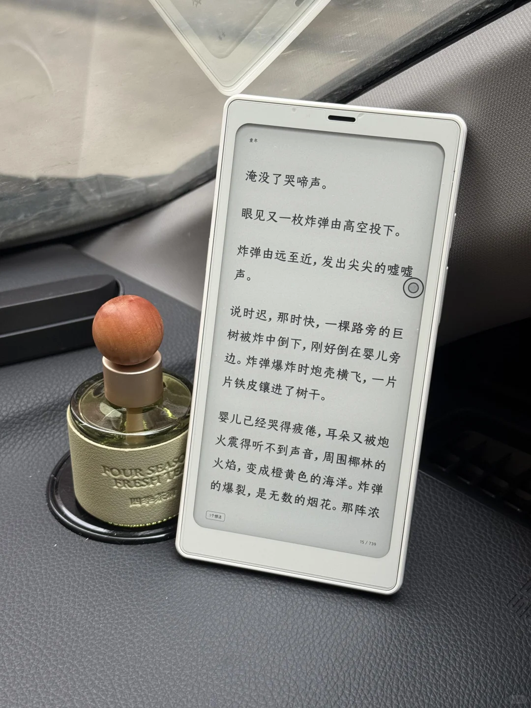 文石小白马～看书好~凝神！