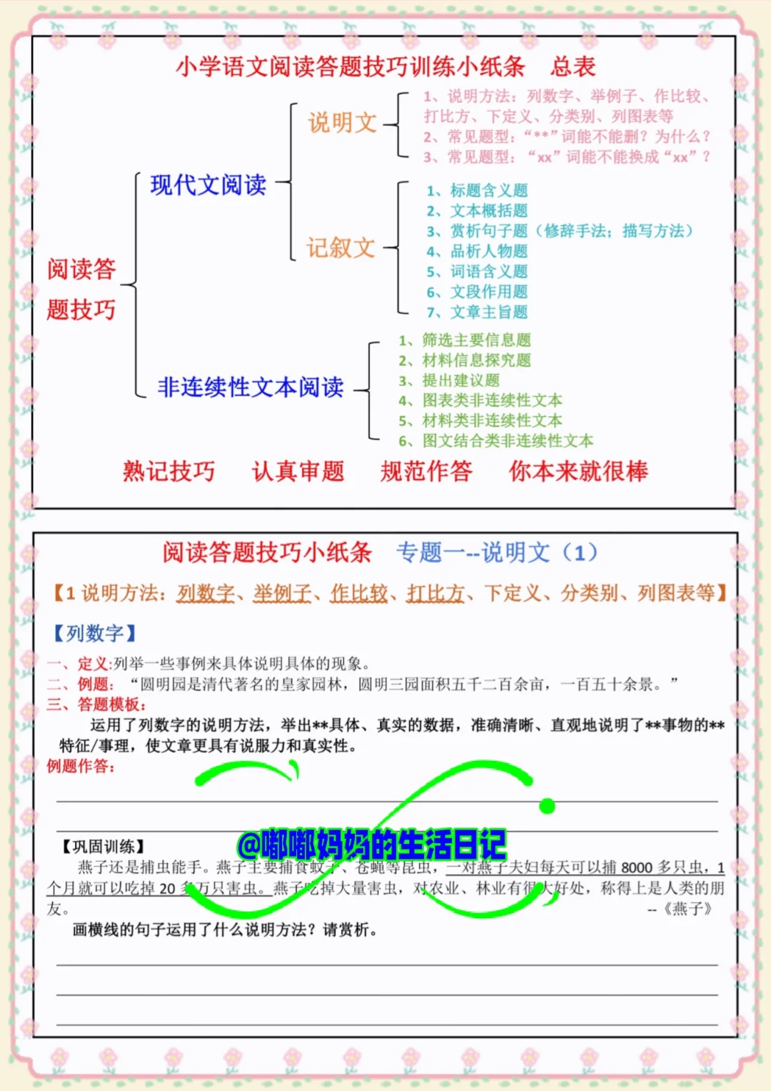 四下阅读理解答题技巧，期末语文拿捏了✌