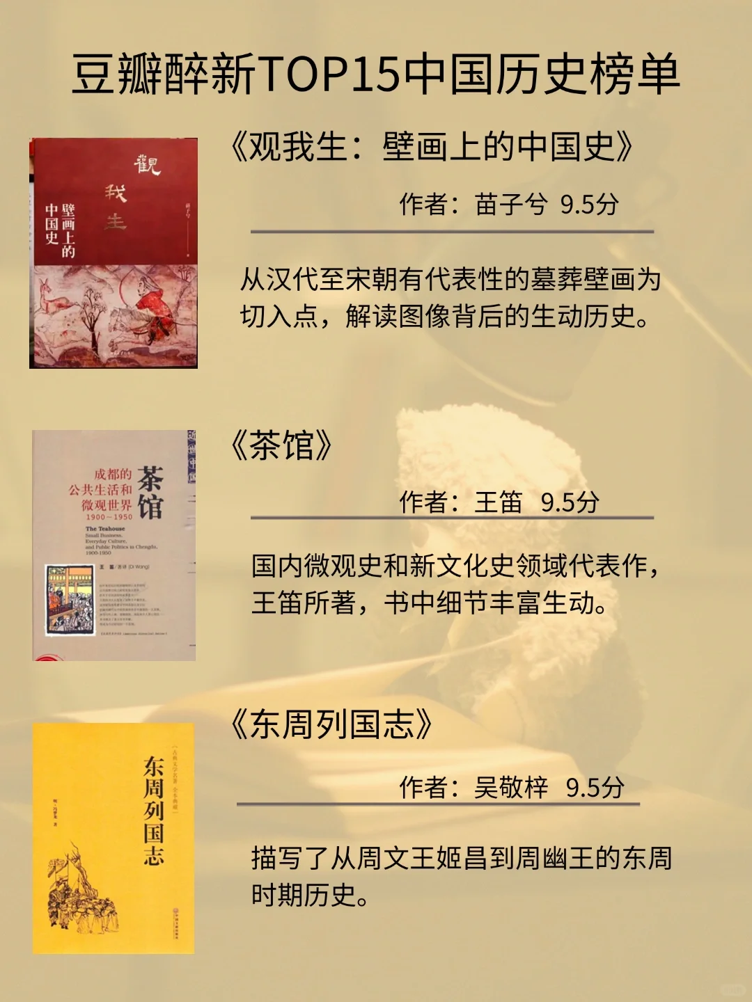 历史书单大揭秘：豆瓣高分15本，秒变历史达人