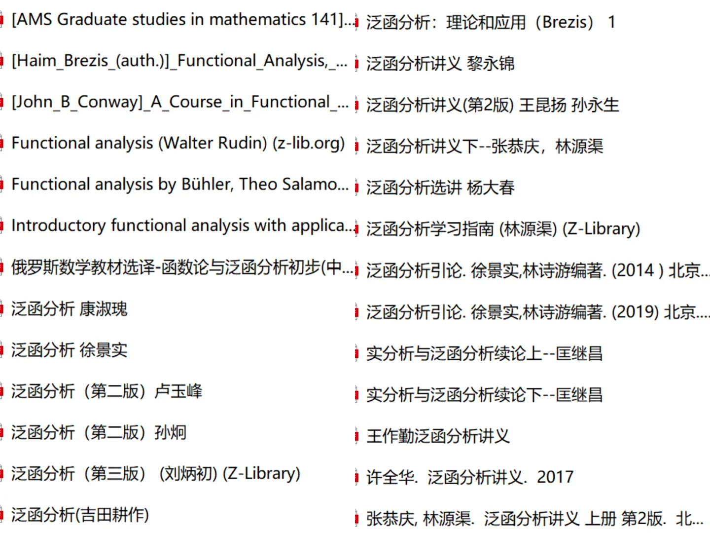 数学专业超全电子书（34类课程，共529本）