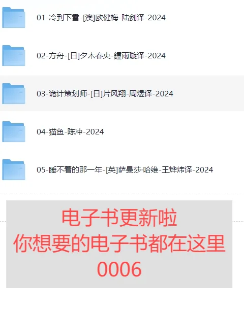 资源更新0006 | 你想要的电子书都在这里