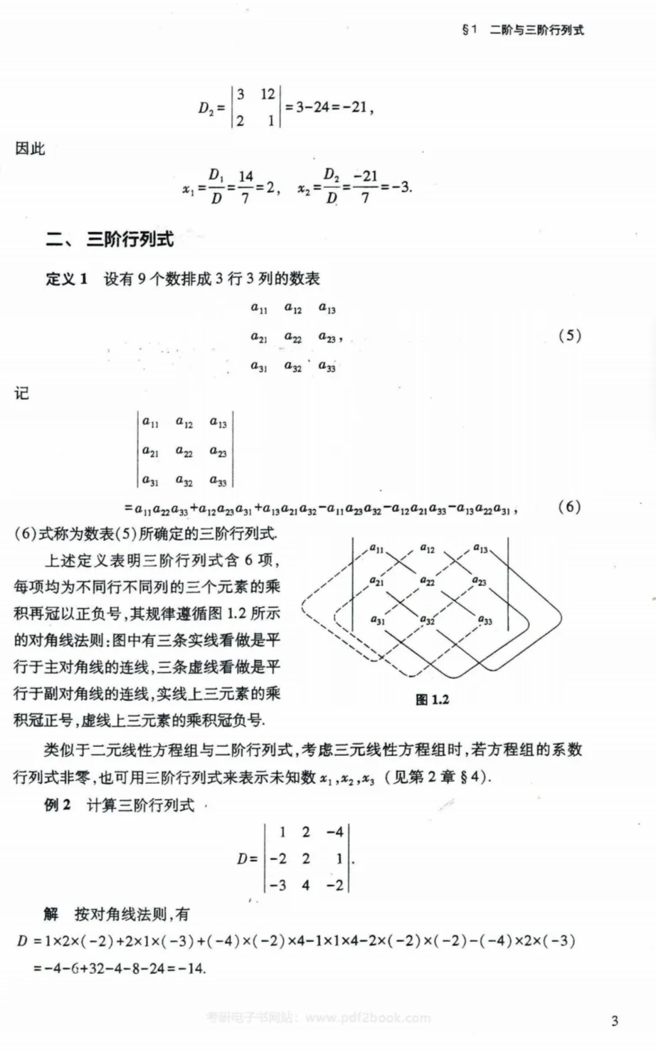 线性代数教材及解答PDF电子版