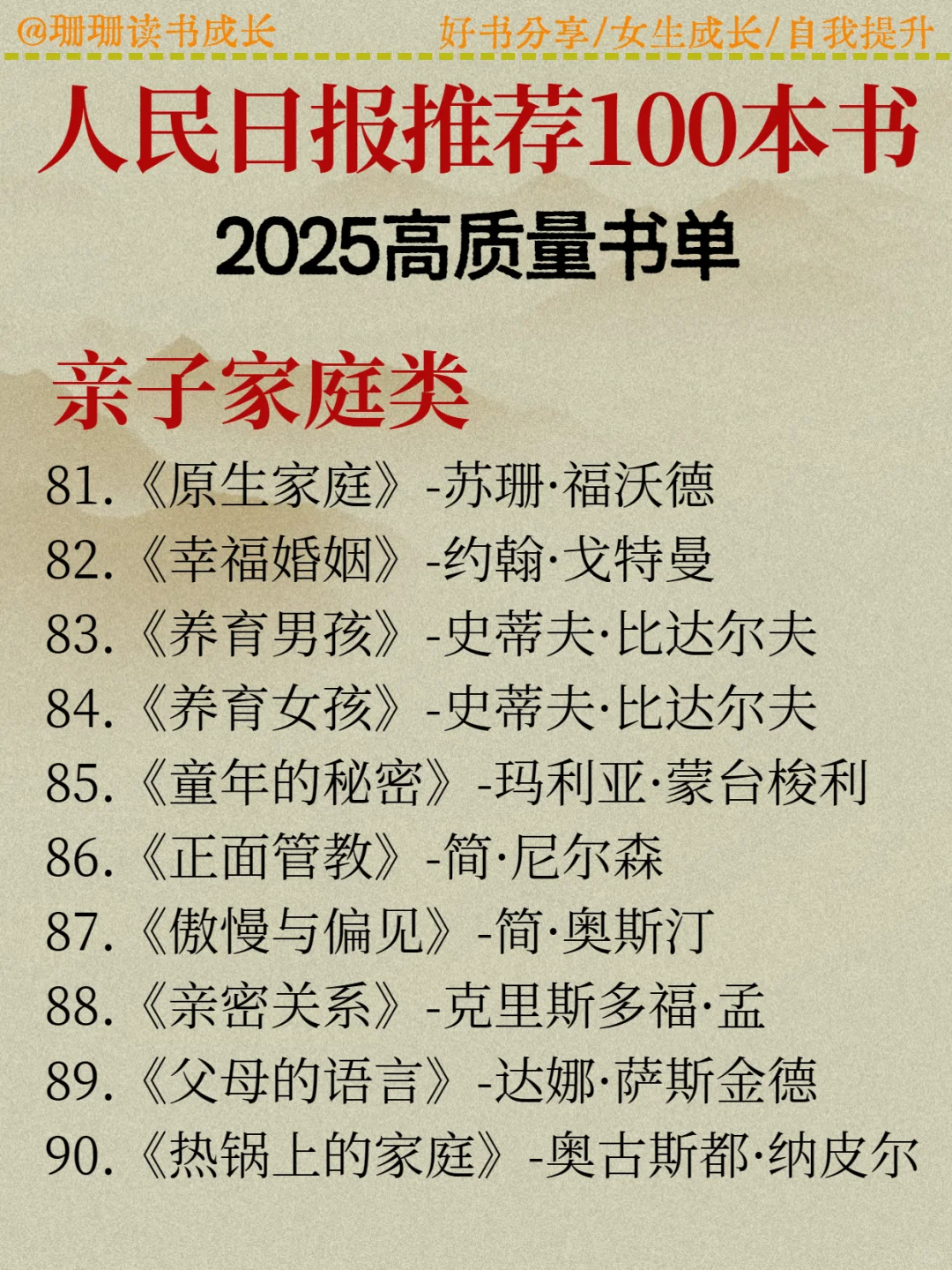 人民日报推荐的100本好书🔥你读过几本？