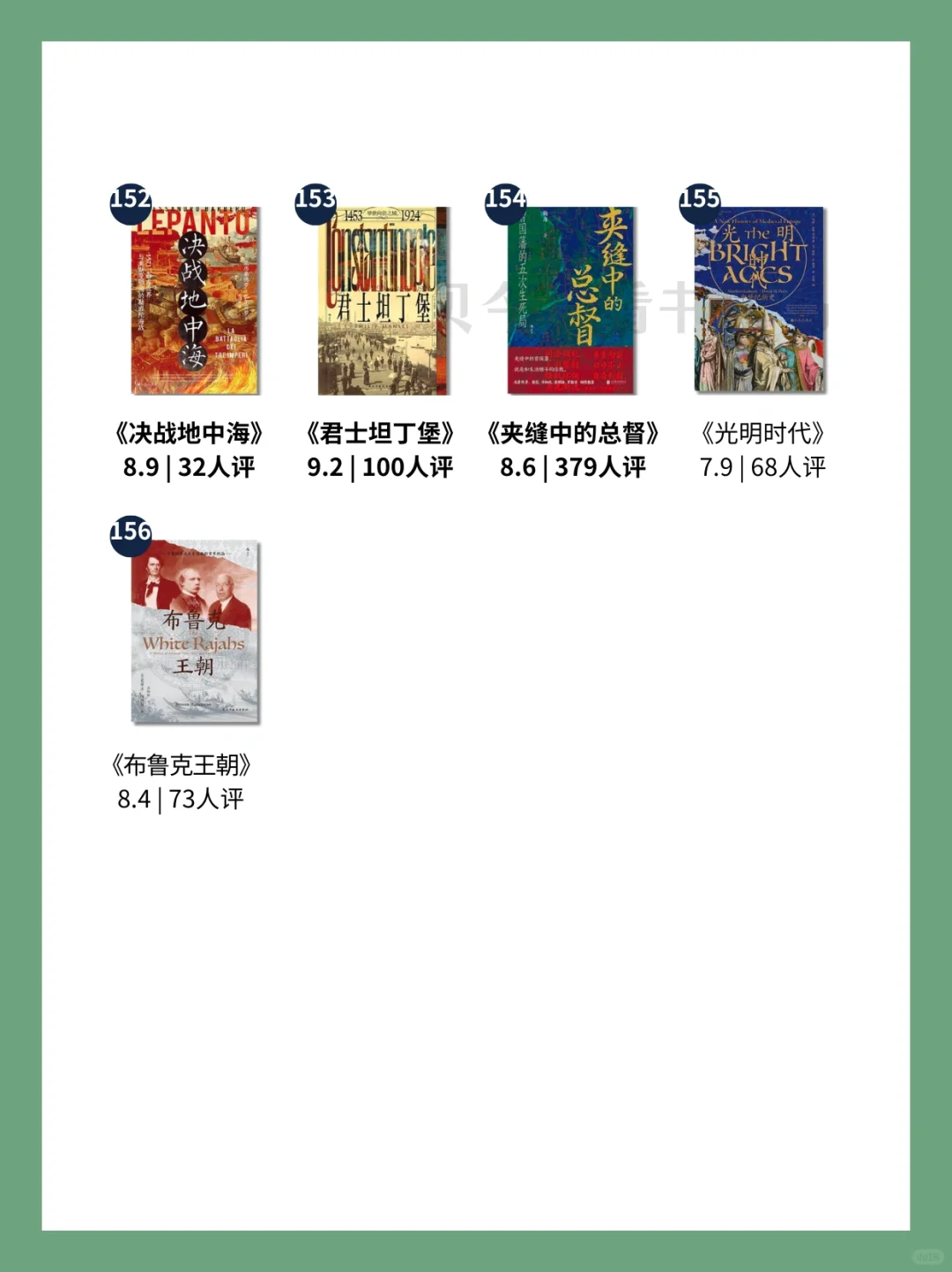 （全）📚156册后浪「汗青堂」书单➕评分🌿