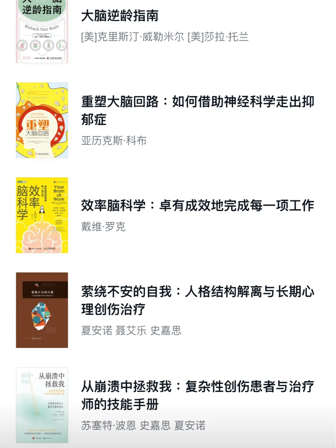 创伤大脑复健书单（1）：