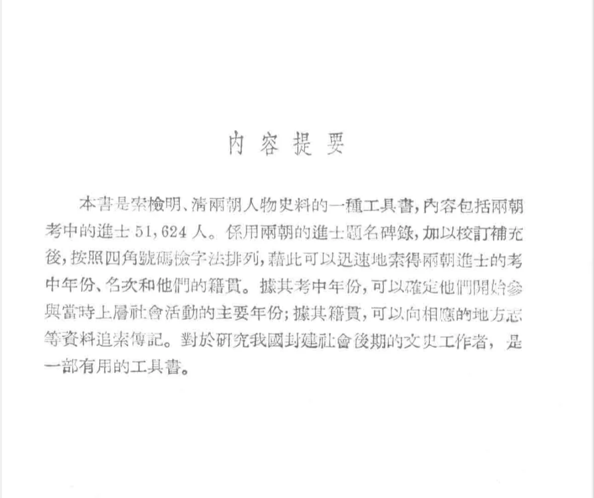 电子书📖《明清进士题名碑录索引》