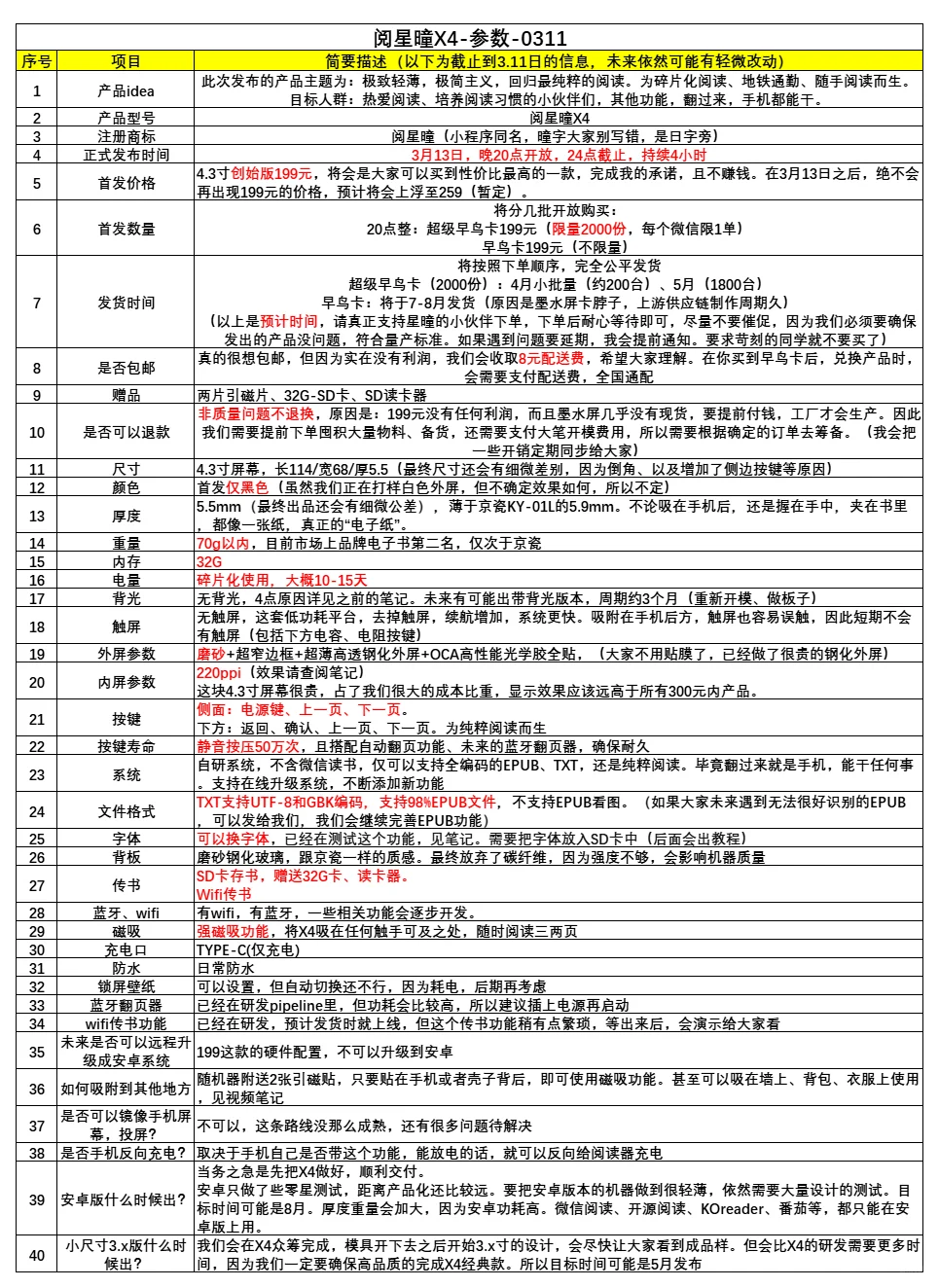 定档本周四3.13晚20点，星曈超便携电子纸X4