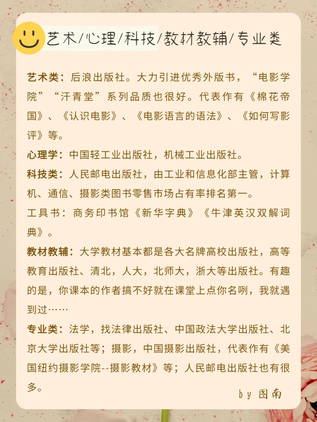 买书如何挑出版社？10类学科30+出版社详解