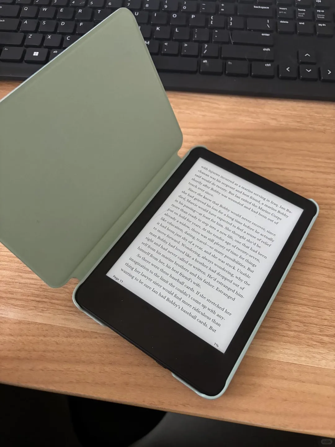 爱了爱了这个kindle抹茶色的壳壳