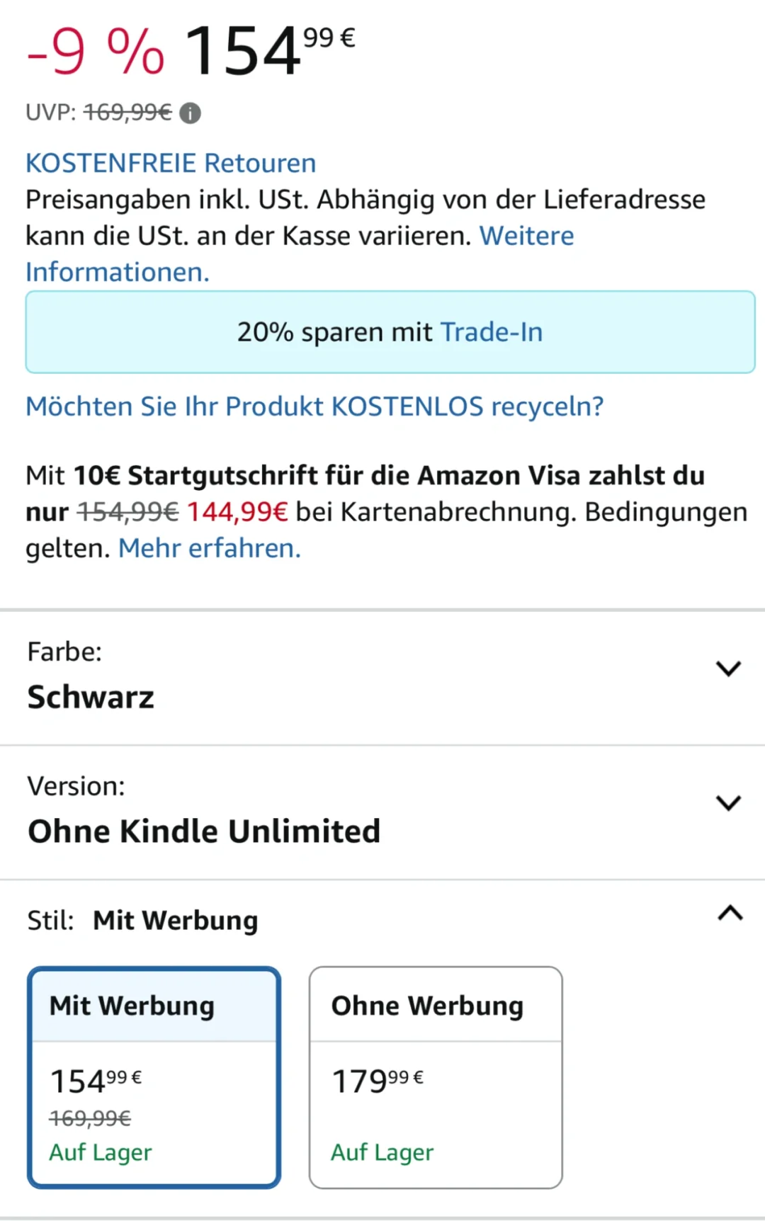 🇩🇪亚马逊kindle打折现状