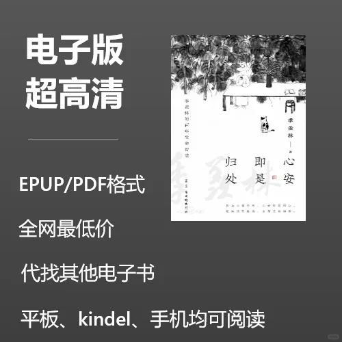 央视推荐电子书《心安即是归处》0.8元