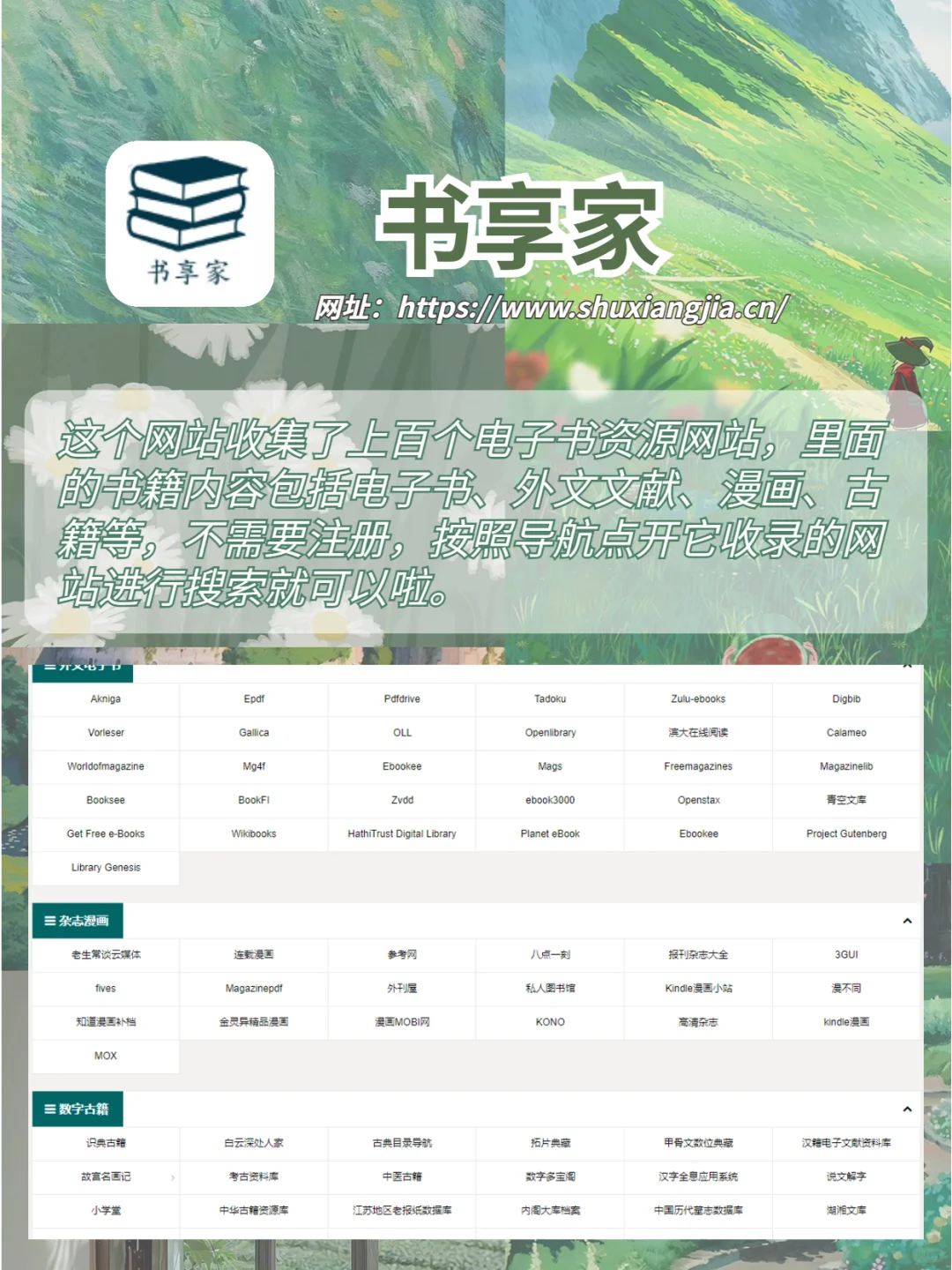 🔍6个免费电子书资源网站✨