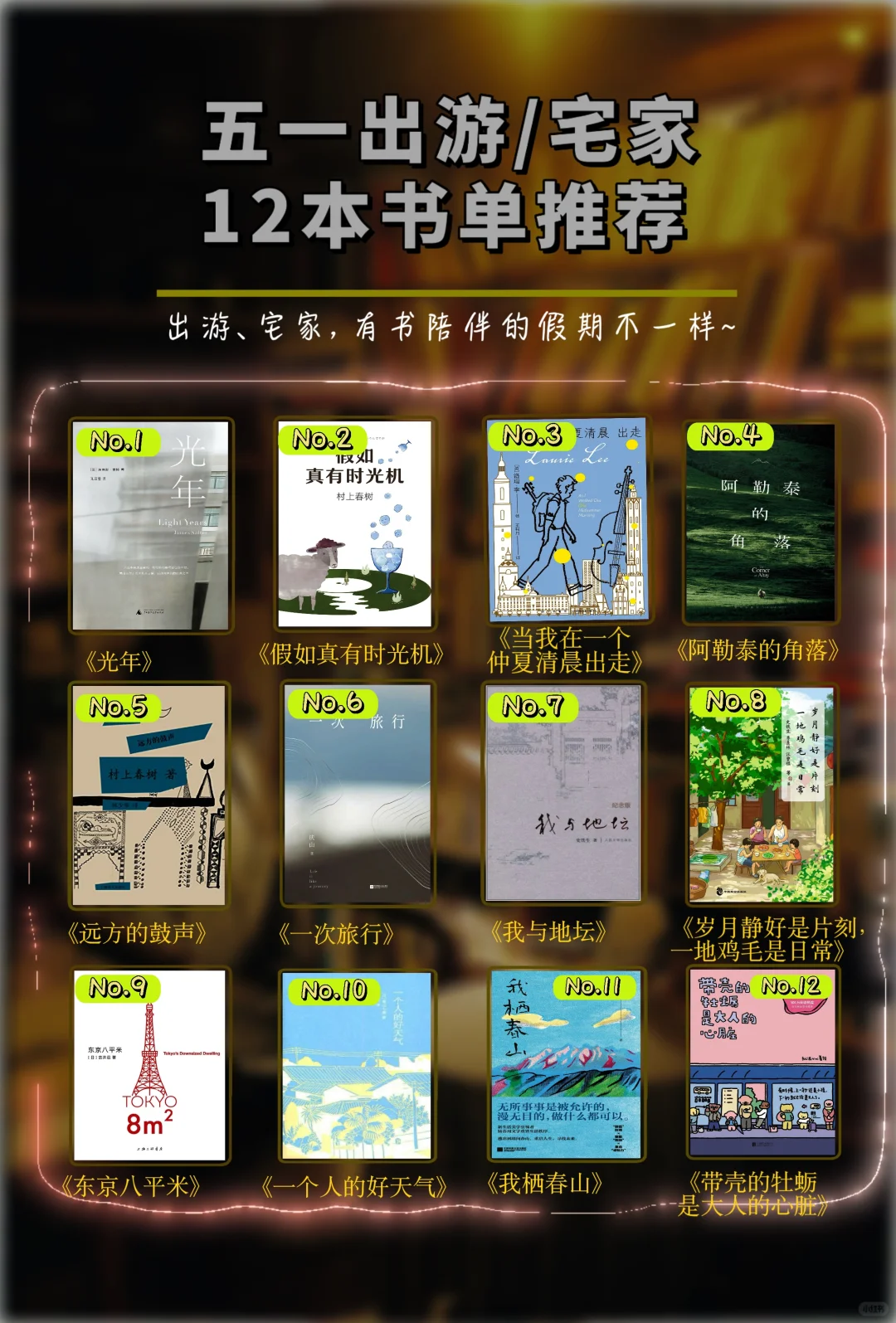 📚五一书单 | 出游宅家都适合读的书~📍