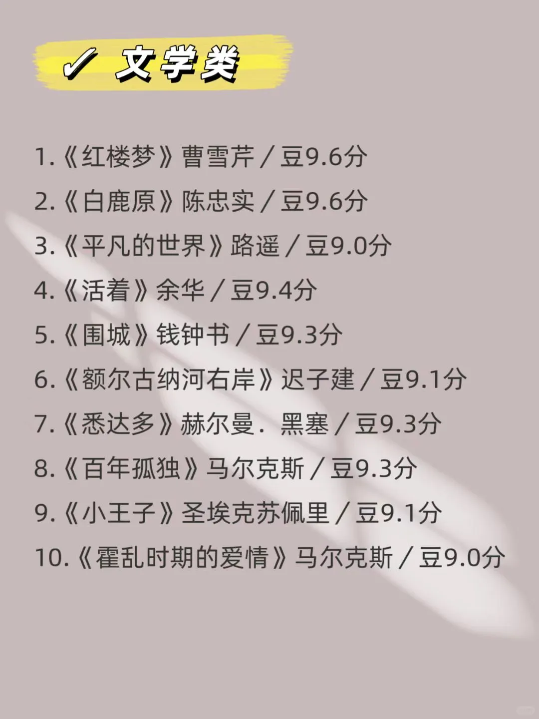 值得一生去阅读的书！