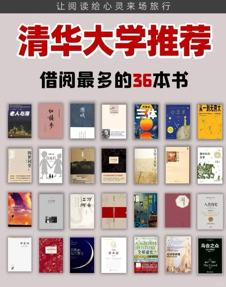 🔥清华大学推荐书单📚收藏起来慢慢看