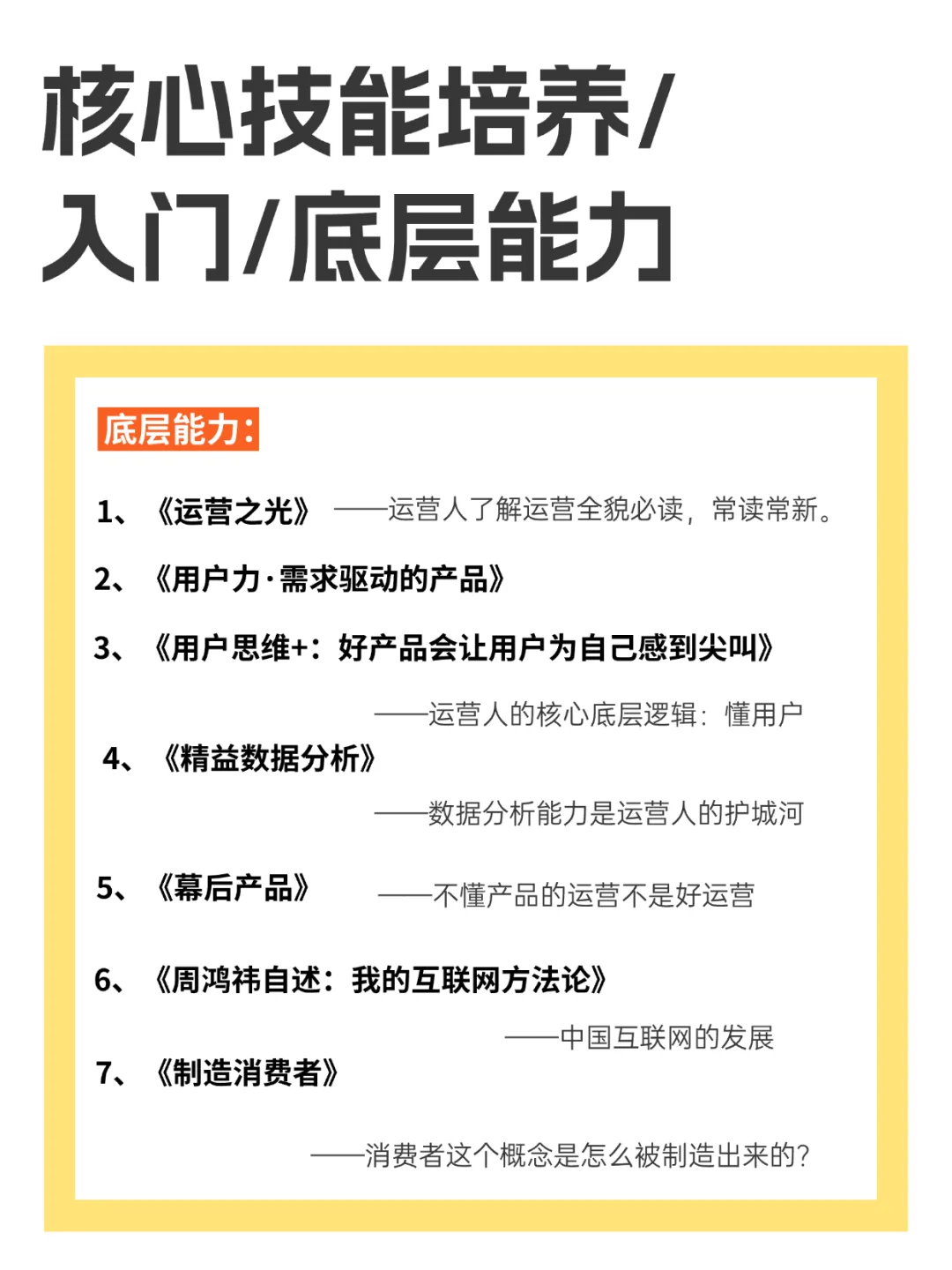 运营人五一宅家书单｜0-3年经验，必读这20本